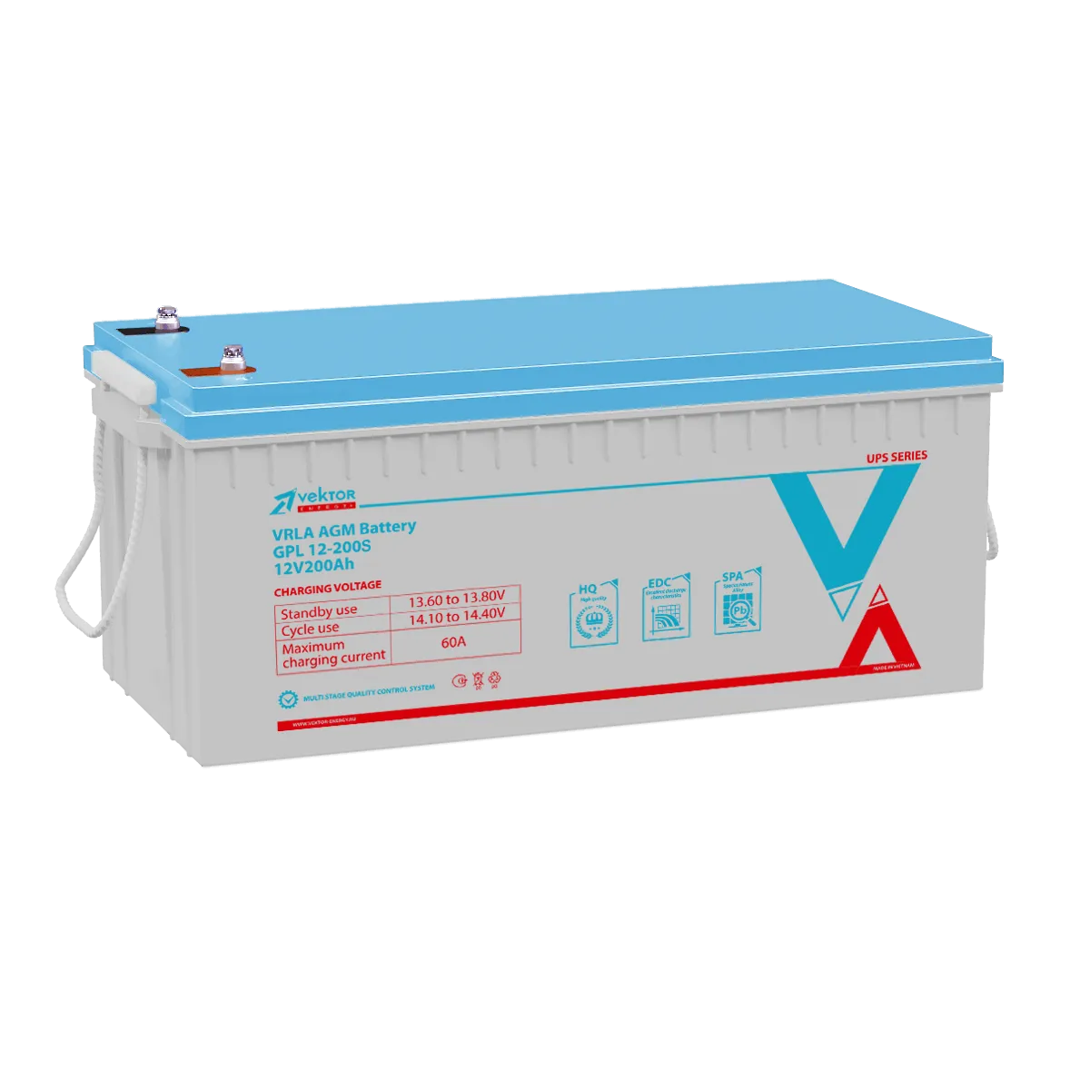 Аккумуляторная батарея для ИБП Vektor Energy GPL 12-200S, 12V, 200Ah