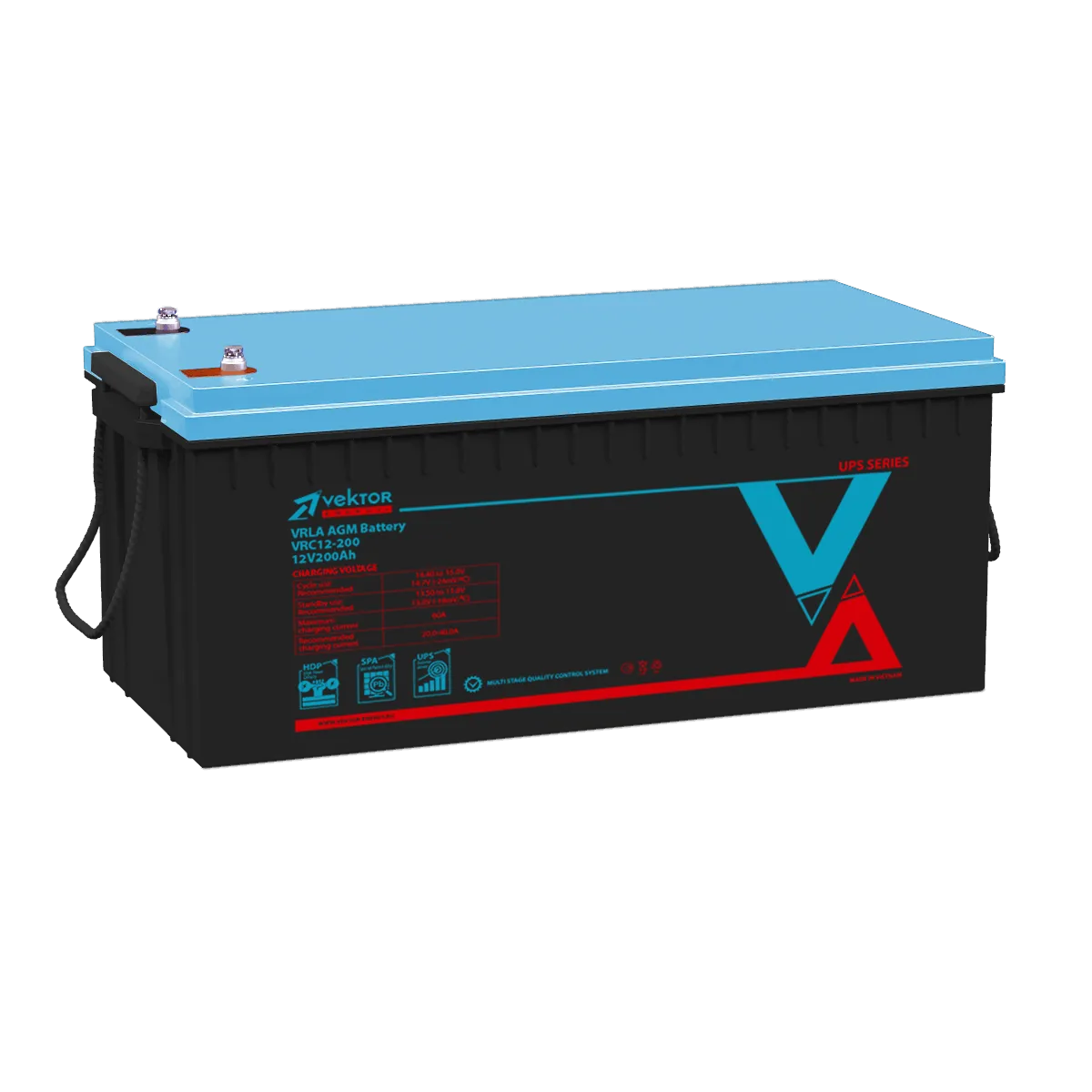 Аккумуляторная батарея для ИБП Vektor Energy VRC 12-200, 12V, 200Ah