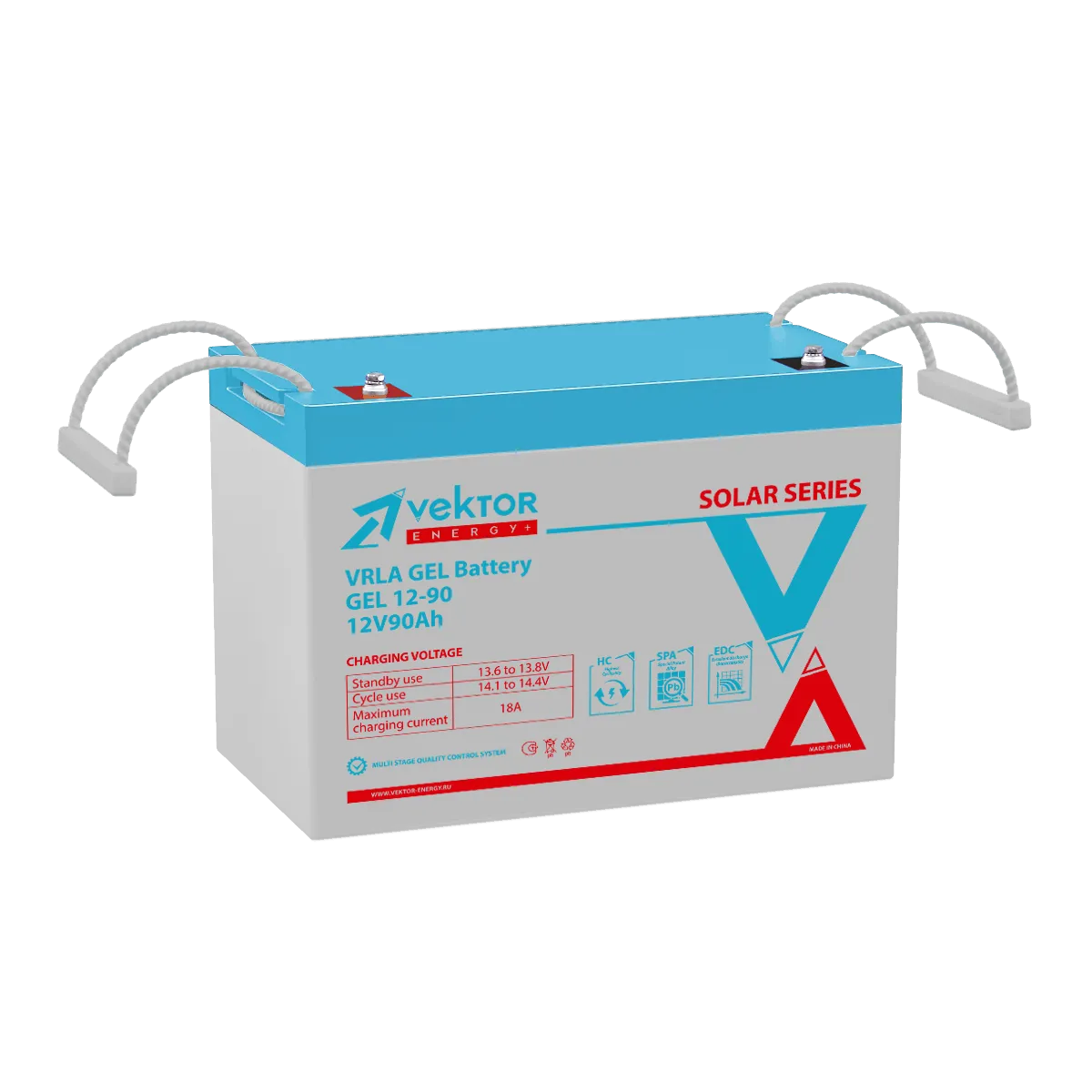 Аккумуляторная батарея для ИБП Vektor Energy GEL 12-90, 12V, 90Ah