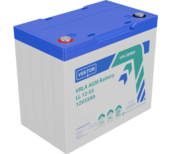 Аккумуляторная батарея для ИБП Vektor Energy LL 12-55, 12V, 55Ah