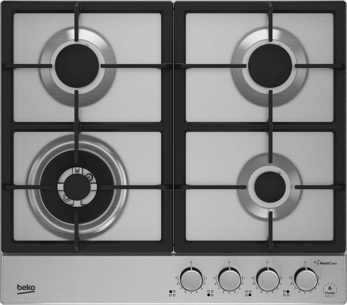 Газовая варочная панель Beko HIDW64225SX 4 конфорки, нержавеющая сталь