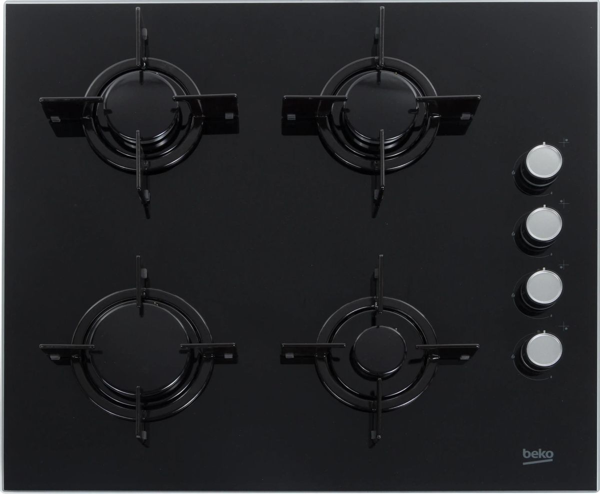 Газовая варочная панель Beko HILG64120S 4 конфорки, черный