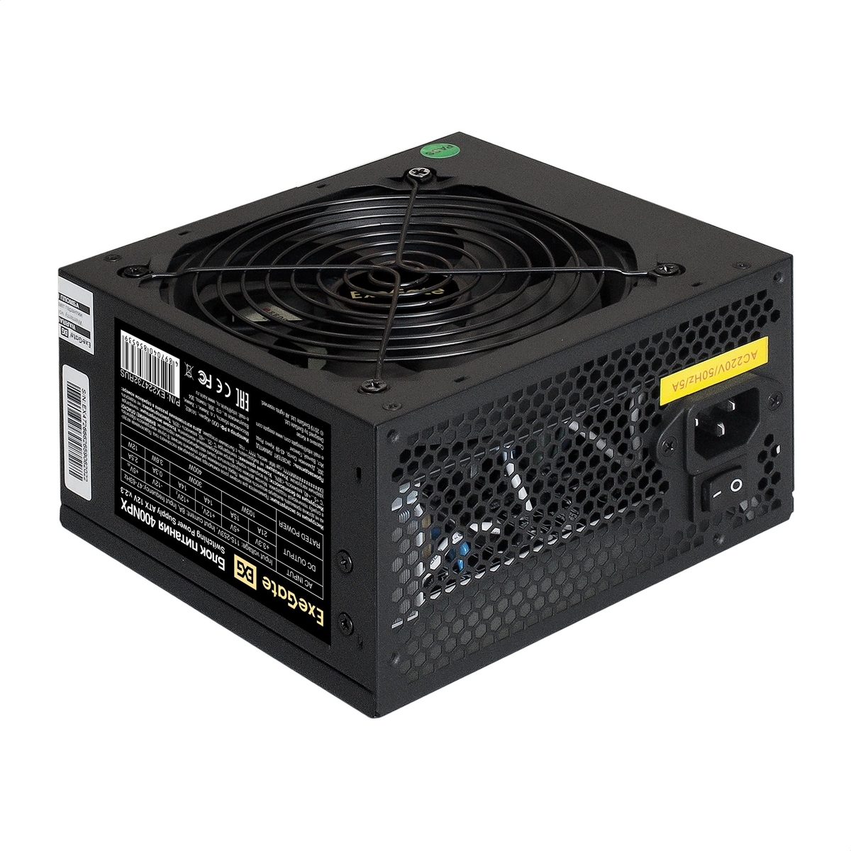 

Блок питания 400 Вт ATX Exegate 400NPX, 120 мм (EX224732RUS-S), 400NPX