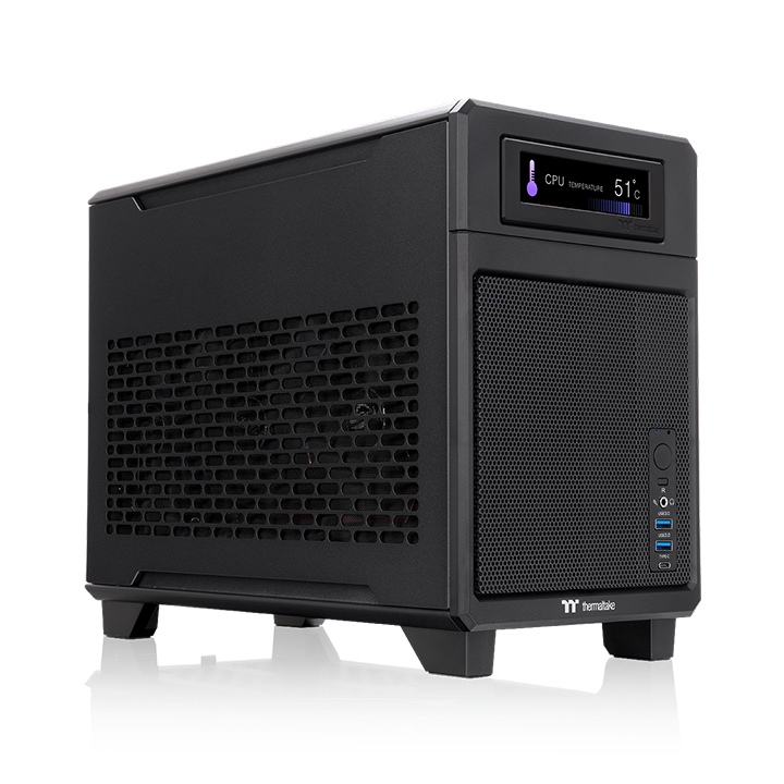 Корпус Thermaltake TR100, Mini-Tower, без БП, черный