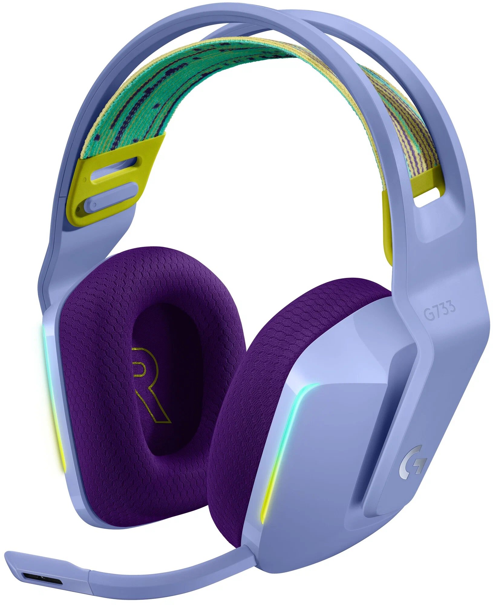 Беспроводная гарнитура Logitech G733 Lightspeed Lilac, фиолетовый (981-000892)