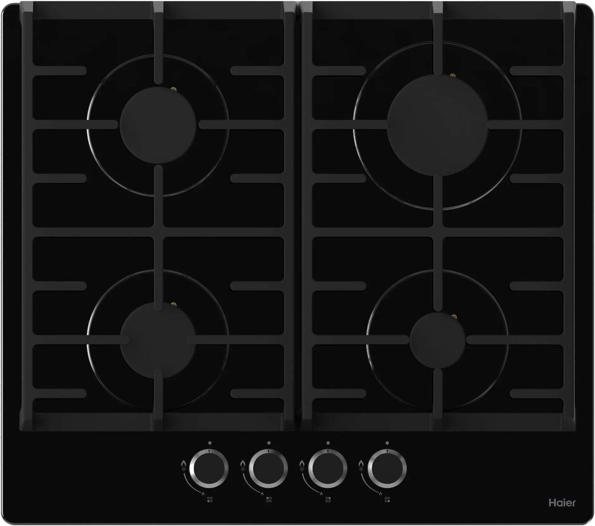Газовая варочная панель HAIER HHX-G64CNB 4 конфорки, черный