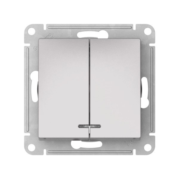 Выключатель Systeme Electric, 2кл., алюминий