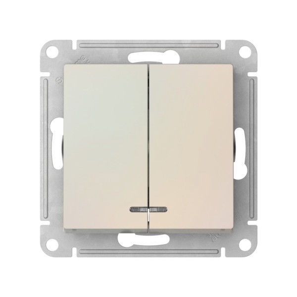 Выключатель Systeme Electric, 2кл., жемчуг
