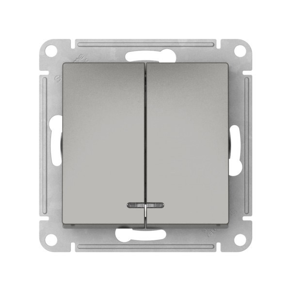 Выключатель Systeme Electric, 2кл., СТАЛЬ