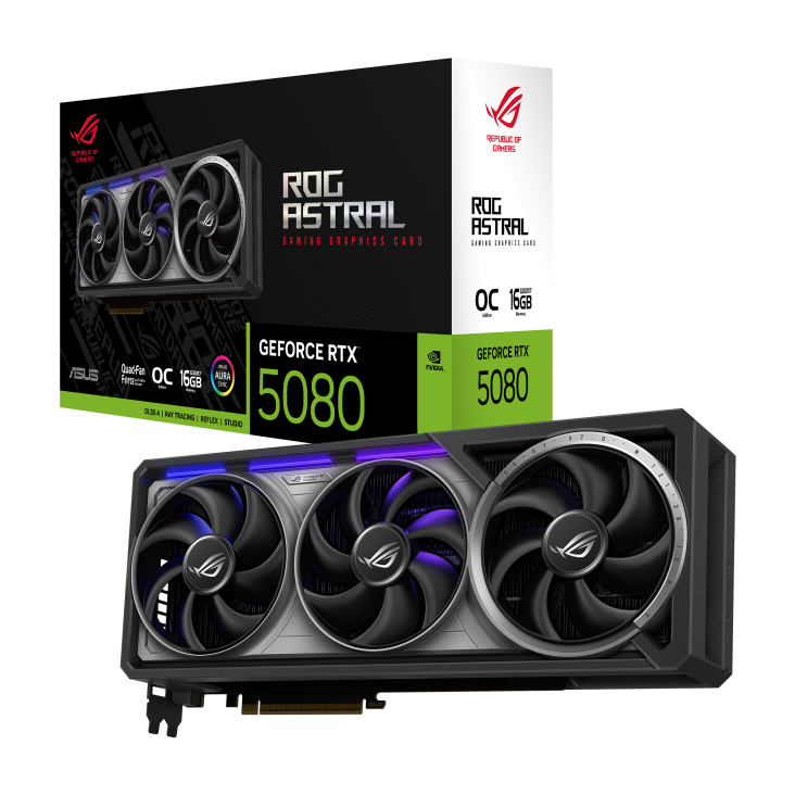 Видеокарта ASUS NVIDIA GeForce RTX 5080 ROG Astral, 16Gb GDDR7