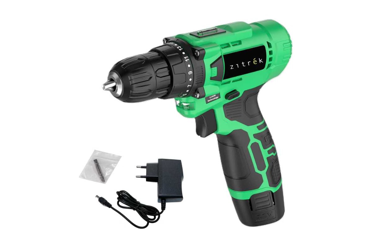 Шуруповерт Zitrek Green Li Plus, аккумуляторный