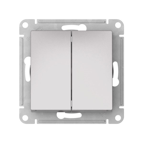 Выключатель Systeme Electric, 2кл., алюминий