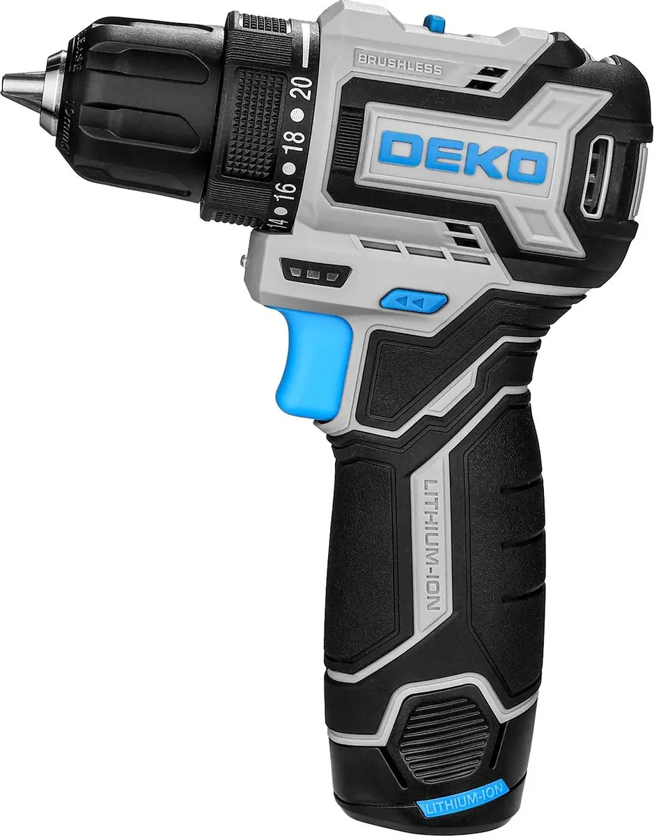 Дрель-шуруповерт DEKO Loner 12V PRO, аккумуляторный