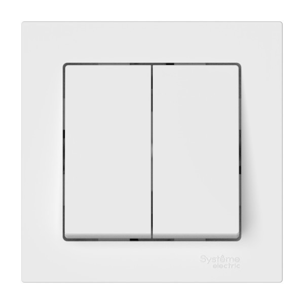 Выключатель Systeme Electric, 2кл., белый