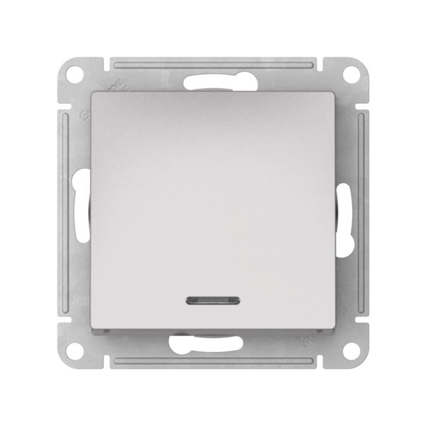 Переключатель Systeme Electric, 1кл., алюминий