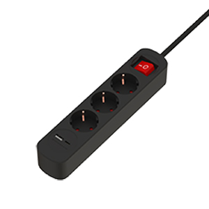 Сетевой фильтр Ritmix RM-231CK, 3-розетки, 2 м, черный (RM-231CK)