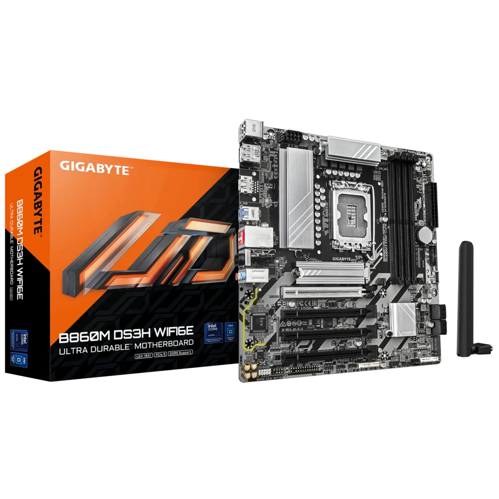 Материнская плата GIGABYTE B860M DS3H WIFI6E, LGA1851, Intel B860, mATX