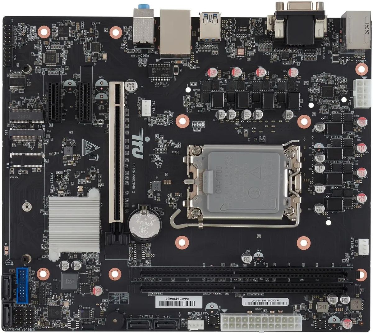 Материнская плата IRU H610M-VHD/D4M.2, Socket1700, Intel H610, mATX