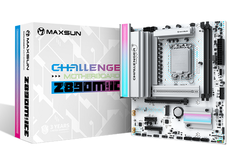 Материнская плата MaxSun Challenger Z890M WIFI ICE, LGA1851, Intel Z890, mATX