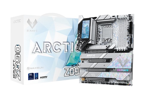 Материнская плата MaxSun iCraft Z890 Arctic, LGA1851, Intel Z890, ATX