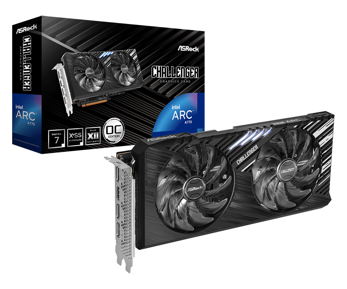 Видеокарта ASRock Intel Arc A770 Challenger SE OC, 16Gb GDDR6