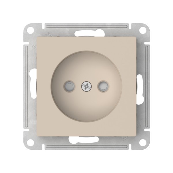 Розетка Systeme Electric (Schneider Electric) AtlasDesign, однопостовая, песочный