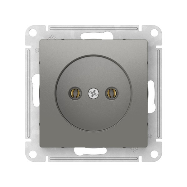 Розетка Systeme Electric (Schneider Electric) AtlasDesign, однопостовая, сталь