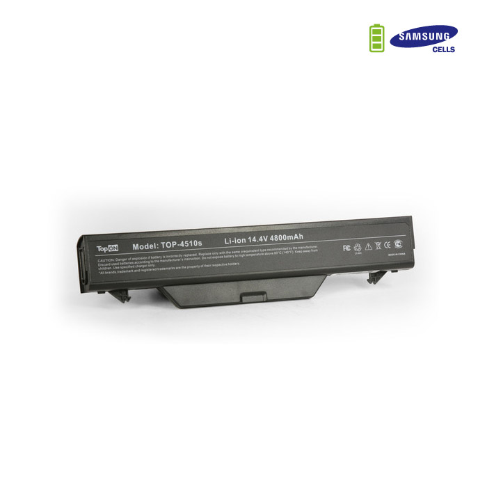 

Аккумуляторная батарея TopON для HP ProBook 4510s/4515s/4710s/4720s Series, 14.4V 4400mAh, PN:HSTNN-IB89/HSTNN-OB88/HSTNN-OB89/HSTNN-W79C-7/HSTNN-XB89/NBP8A157B1/NZ375AA (TOP-4510s), Черный, TOP-4510s