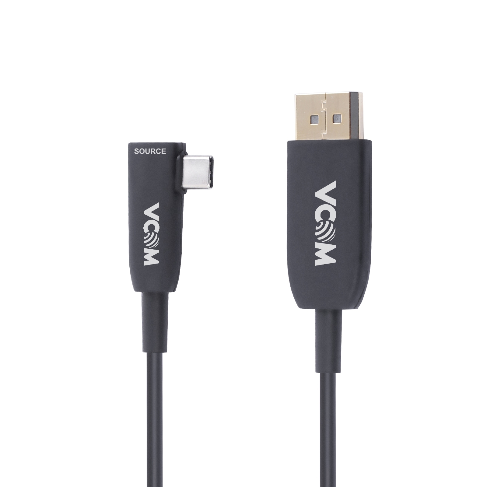 

Кабель-переходник (адаптер) USB Type-C(M)-DisplayPort(19M) прямой/угловой v1.4 4K, экранированный, 5 м, черный VCOM D3752A (D3752A-5.0), D3752A-20.0