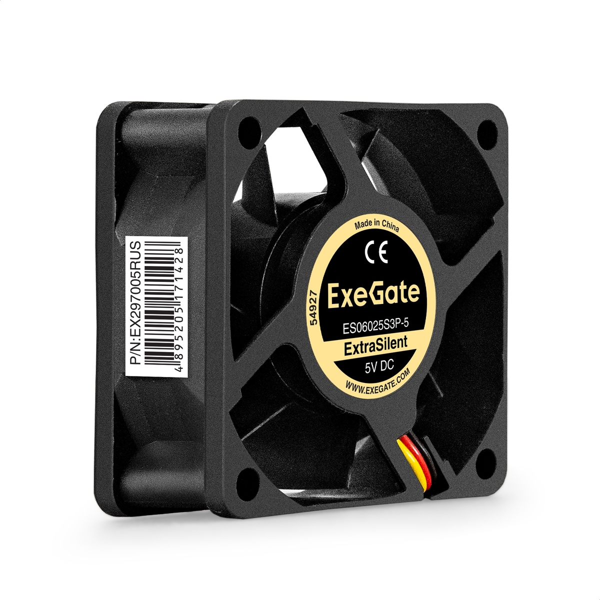 

Вентилятор ExeGate ExtraSilent ES06025S3P-5, 60 мм, 2300rpm, 18 дБ, 3-pin, 1шт, черный (EX297005RUS), ES06025S3P-5