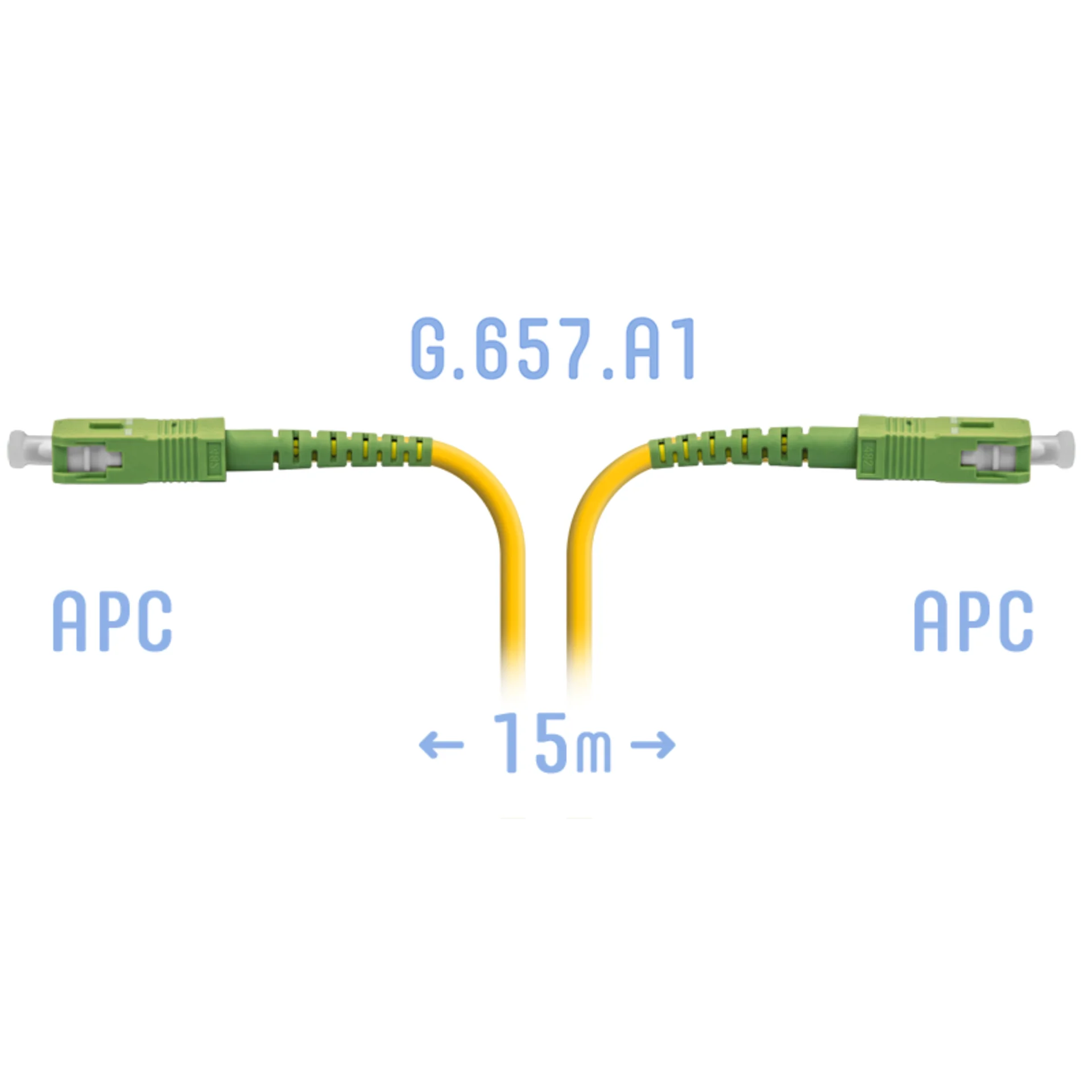 

Патч-корд оптический SNR, SC/APC-SC/APC, одномодовый, 9/125, G.657.A1, одинарный, 15 м, LSZH, желтый (SNR-PC-SC/APC-A-15m)