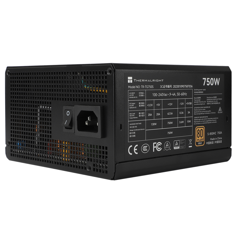 Блок питания 750 Вт, Thermalright TG-750S, 120 мм 80 Plus Gold