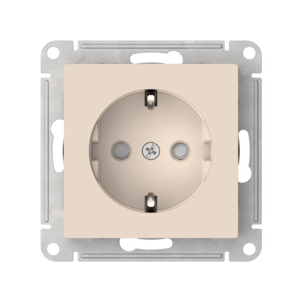 Розетка Systeme Electric (Schneider Electric) AtlasDesign, однопостовая, бежевый