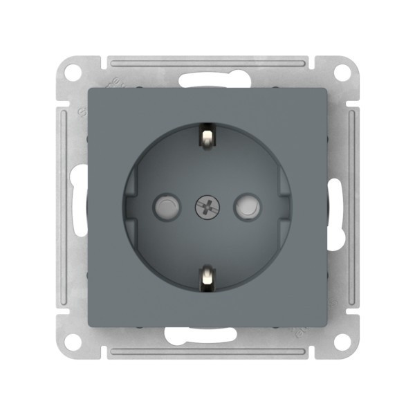 Розетка Systeme Electric (Schneider Electric) AtlasDesign, однопостовая, грифель