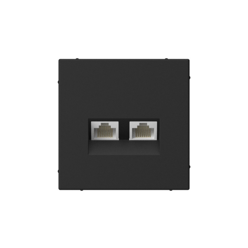 Розетка RJ-45+RJ-45 скрытый монтаж, System Electric (GAL001085)