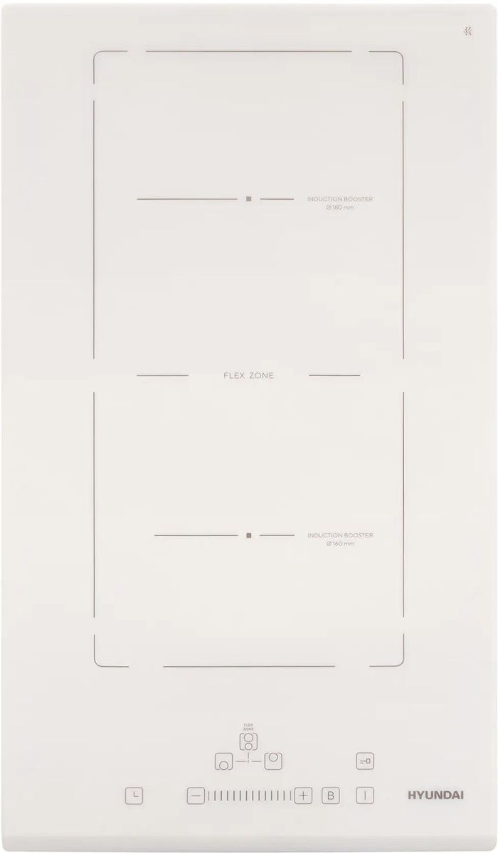 Индукционная варочная панель Hyundai HHI 3772 WG 2 конфорки, белый
