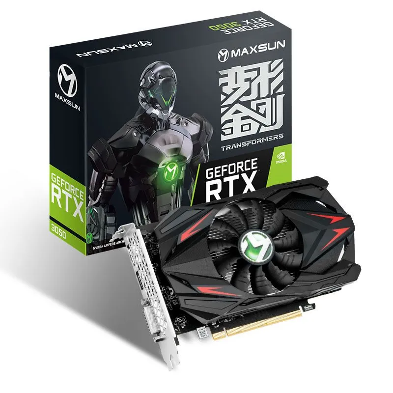 Видеокарта Maxsun NVIDIA GeForce RTX 3050 Transformer 6G S0, 6Gb GDDR6