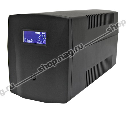 ИБП SNR SNR-UPS-LID-1200, 1200 В·А, 720 Вт, EURO, розеток - 3, USB, черный