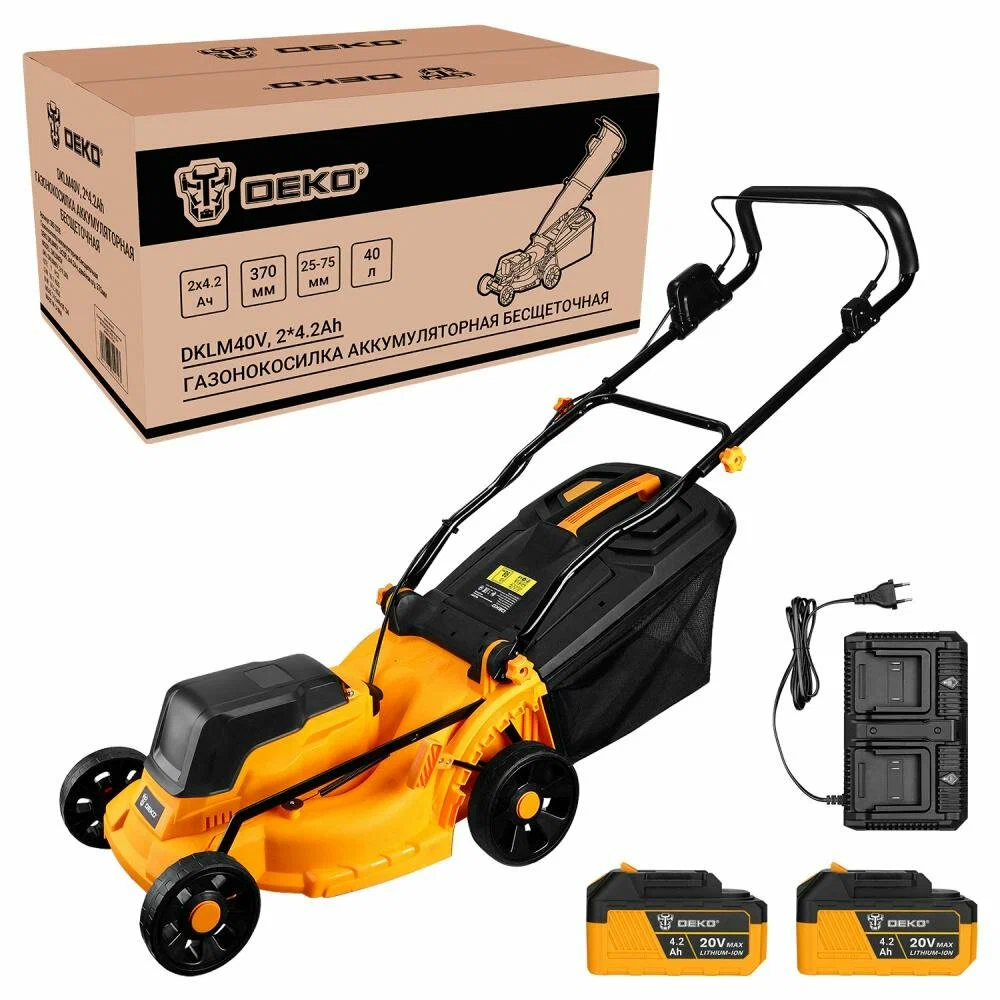 Колесная газонокосилка DEKO DKLM40V, бесщеточный, аккумуляторная