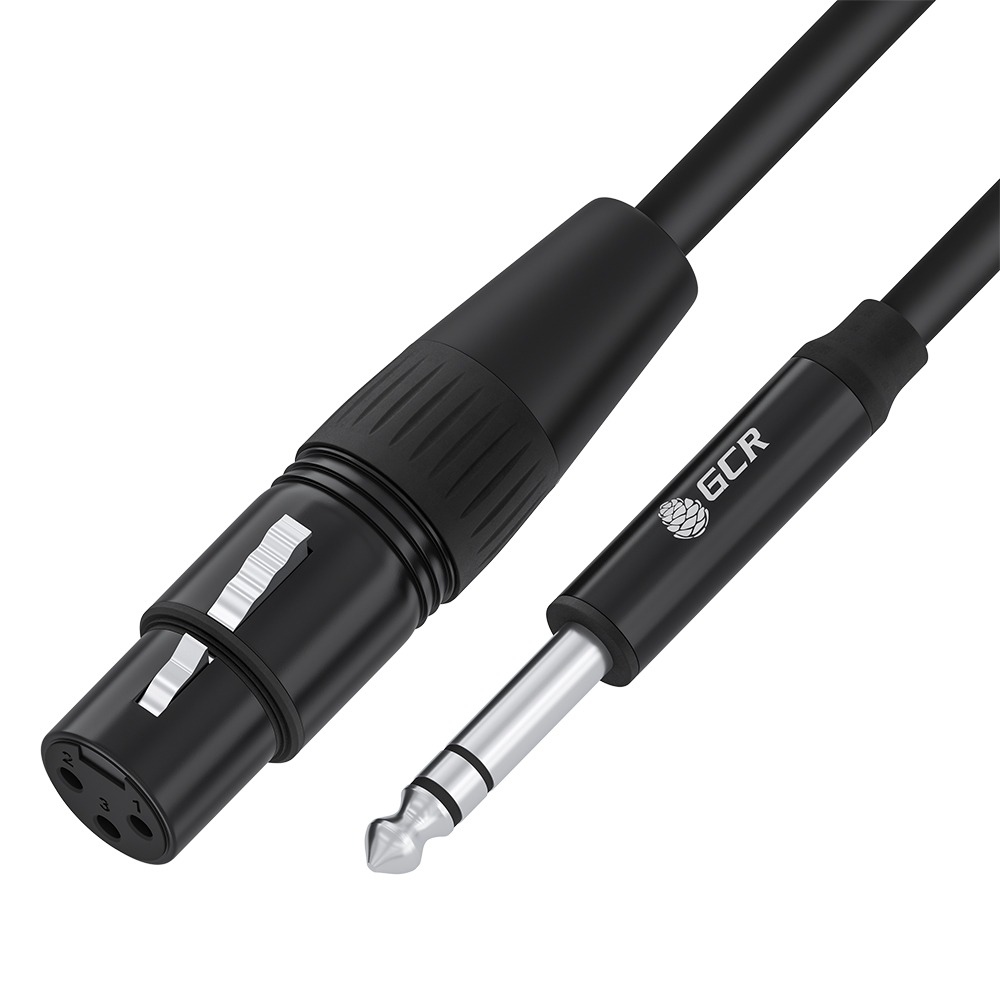 Кабель Jack 6.35mm(M) XLR(F), 15 м, Greenconnect GCR-JX1