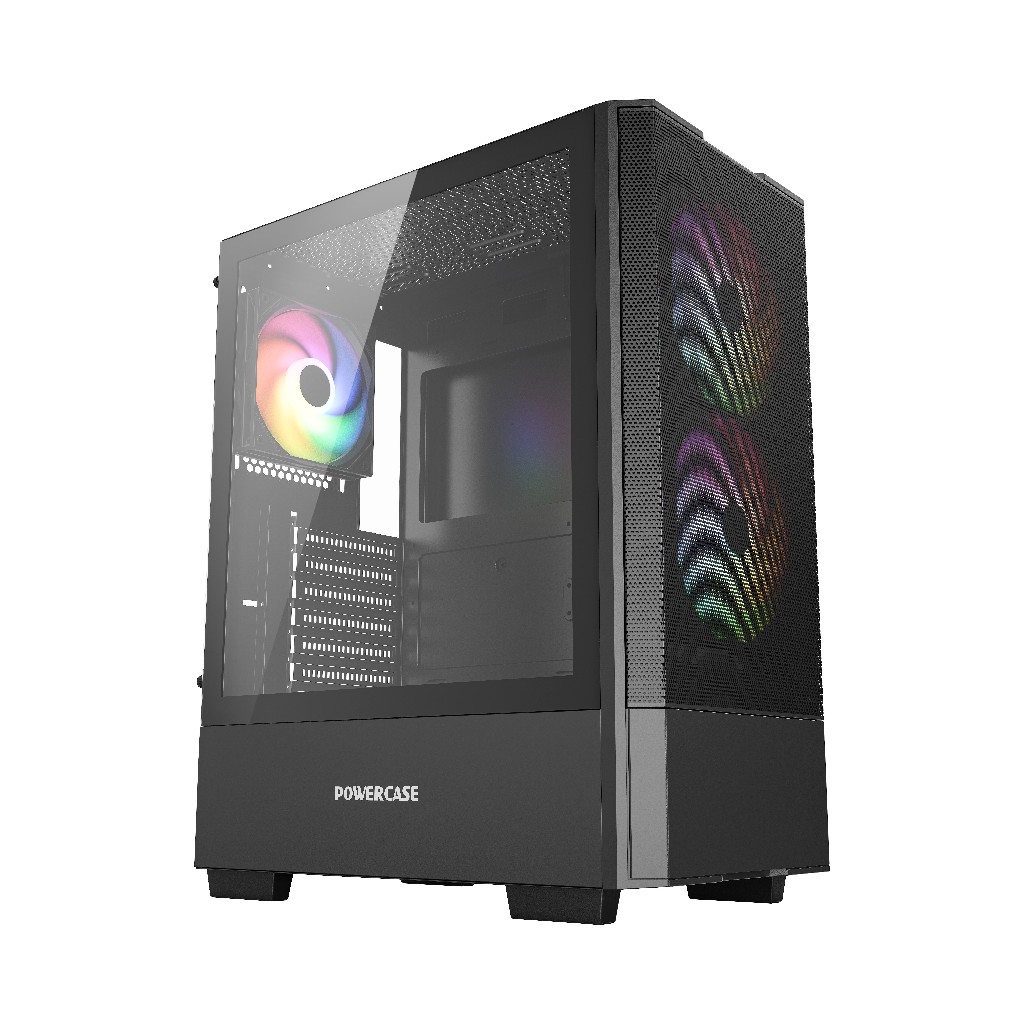 Корпус PowerCase Mistral AY3B, Midi-Tower, без БП, черный