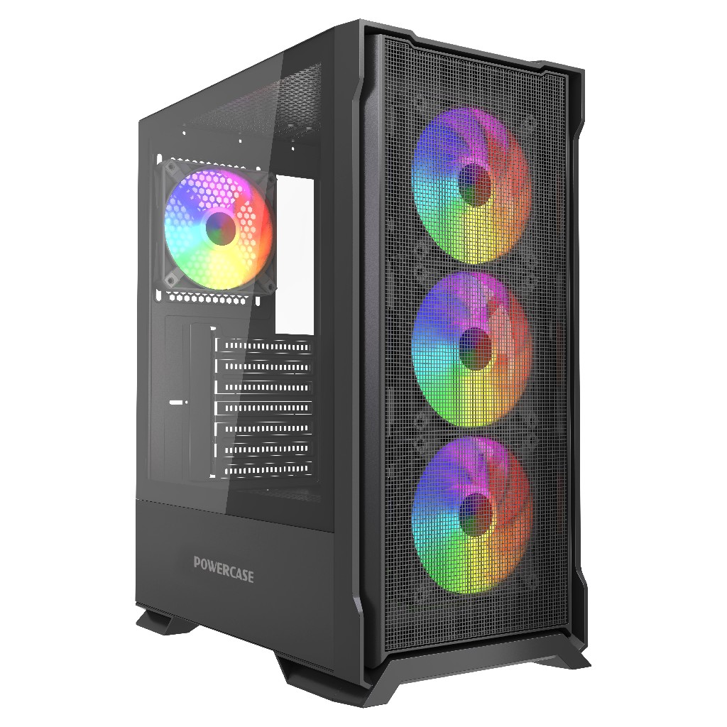 Корпус PowerCase Mistral AZ4B, Midi-Tower, без БП, черный