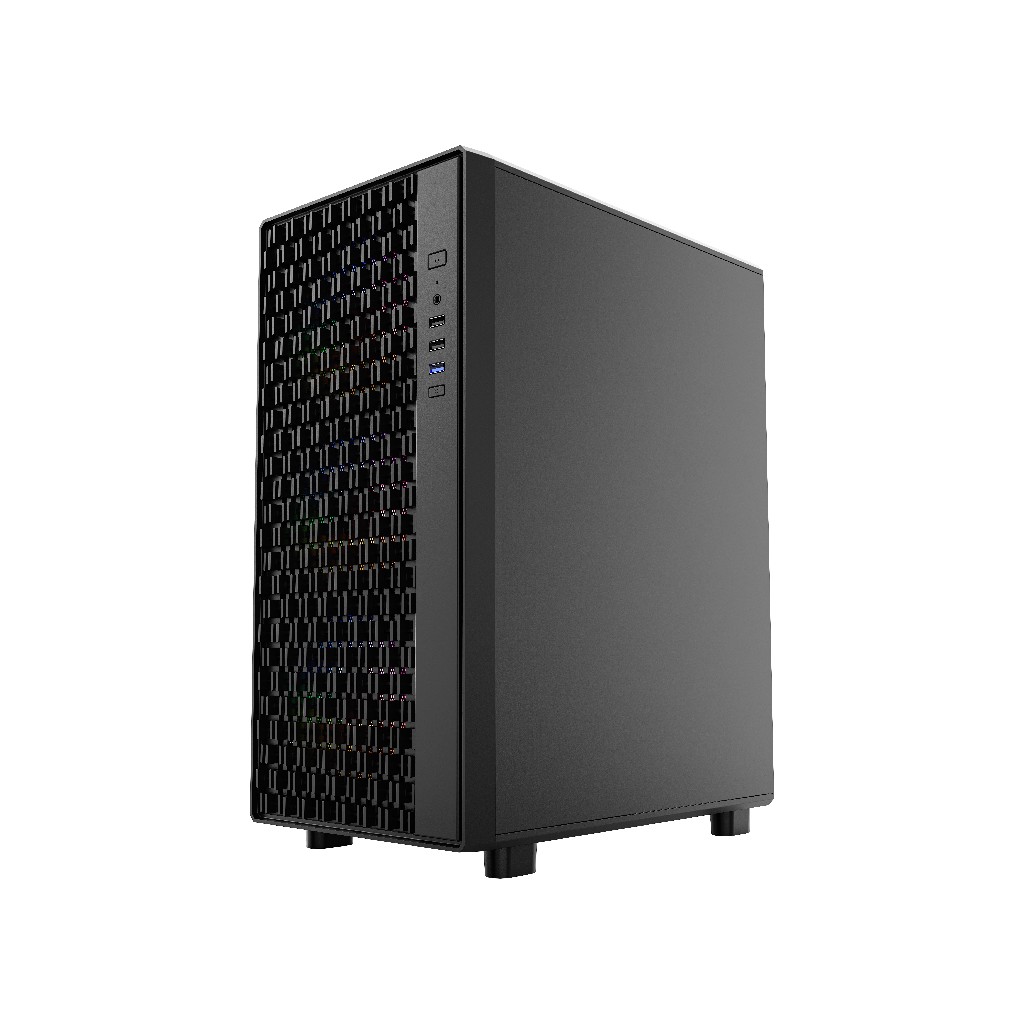Корпус PowerCase Mistral PA4B, Midi-Tower, без БП, черный