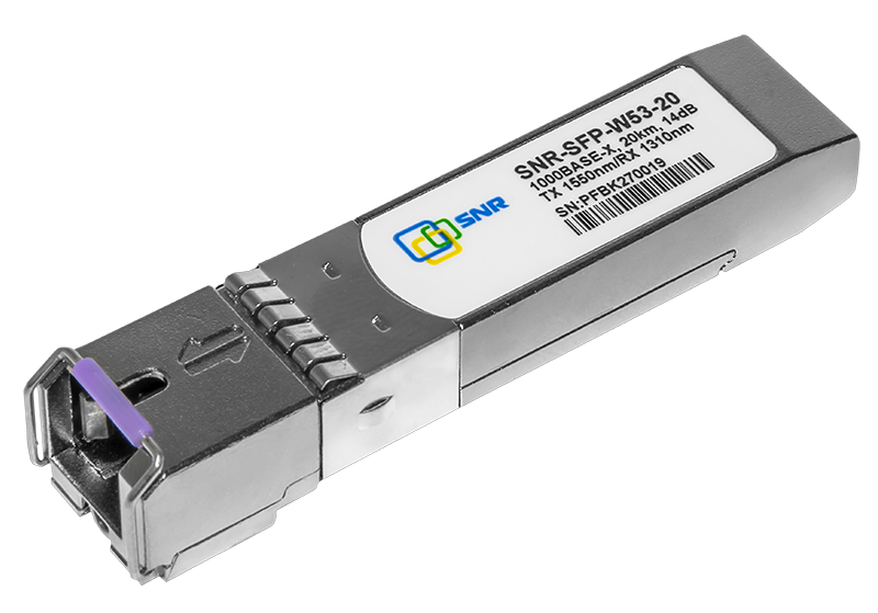Модуль SFP SNR, до 20 км, одинарный (SNR-SFP-W53-20)