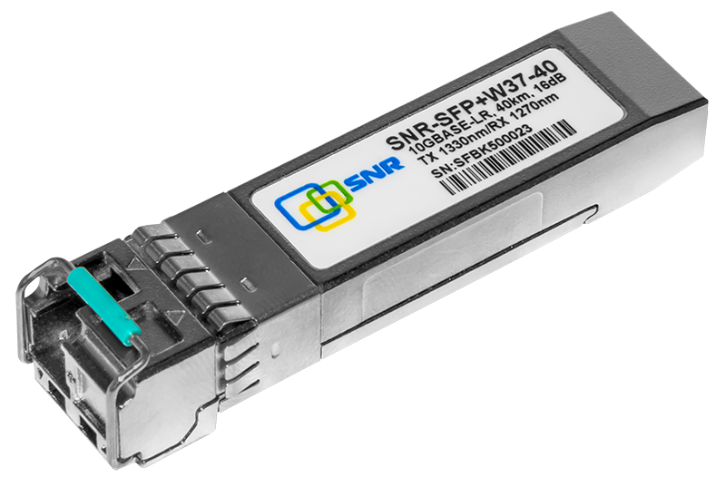 

Модуль SFP+ SNR SNR-SFP+W37-40, 40 км, LC, Tx:1330 нм, 10 Гбит/с, SM, WDM, DDM (SNR-SFP+W37-40), Серебристый, SNR-SFP+W37-40