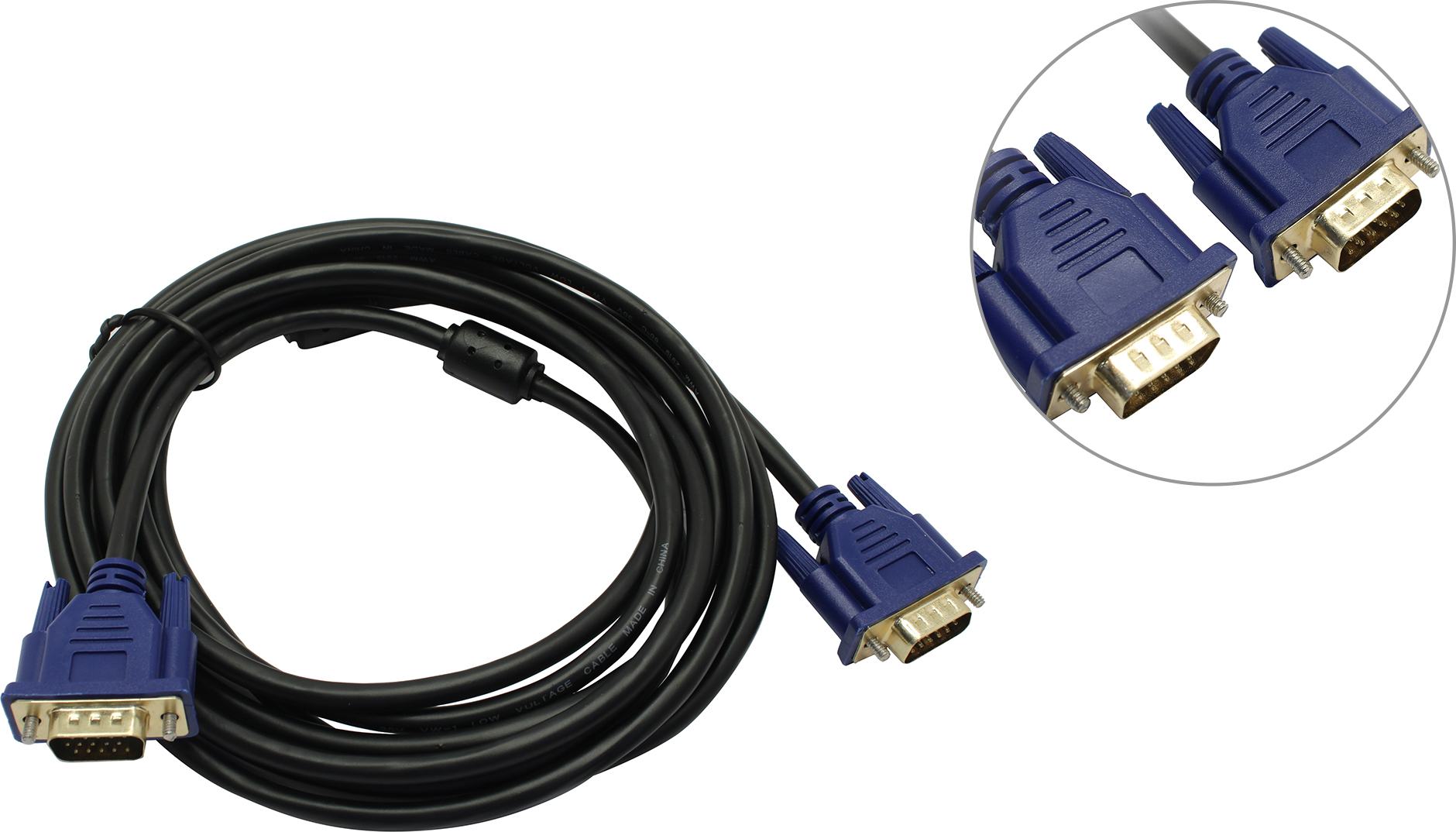 

Кабель VGA(15M)-VGA(15M), экранированный, ферритовый фильтр, 3 м, синий/черный Exegate EX-CC-PVGA-15M15M-3.0 (EX138949RUS)