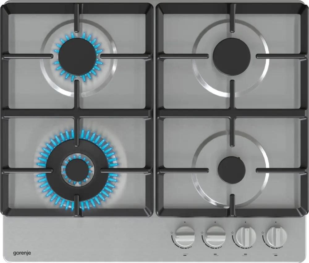 Газовая варочная панель GORENJE GW641XHF, 4 конфорки, серебристый (GW641XHF)