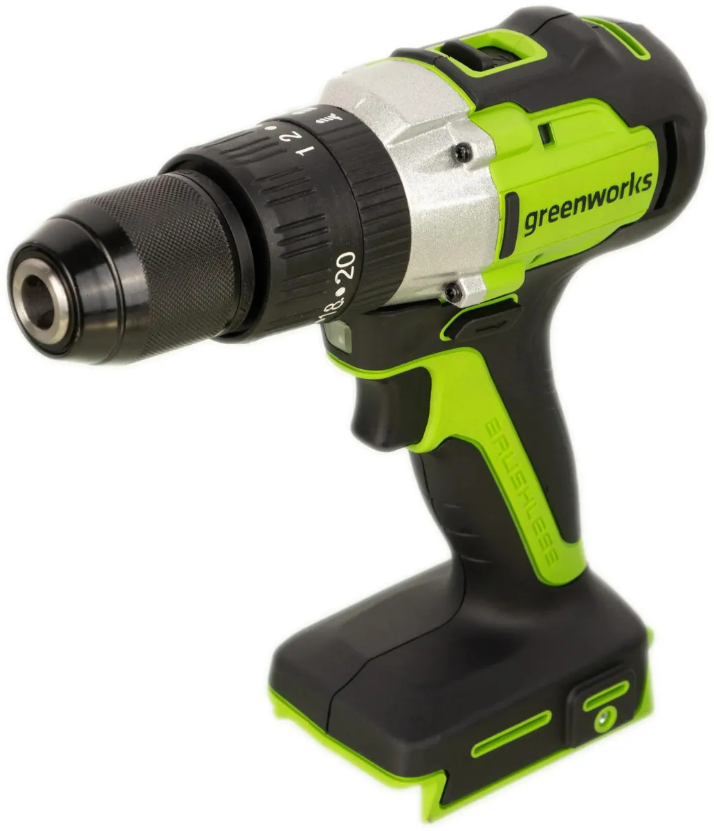 Дрель-шуруповерт Greenworks GD24DD60, аккумуляторный