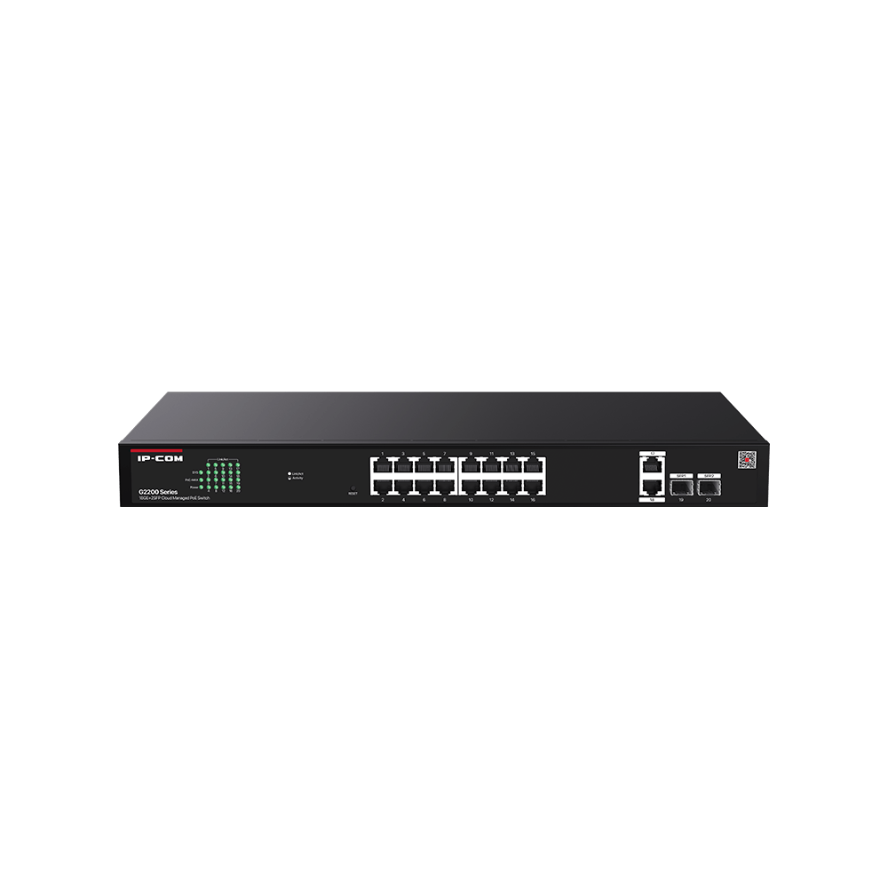 Коммутатор IP-Com (Tenda) G2220P-16-250W, 16x1 Гбит/с, SFP 2x1 Гбит/с, SFP/uplink: RJ-45x2 (G2220P-16-250W)