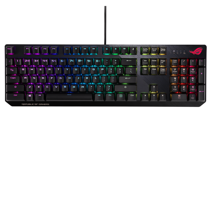 

Клавиатура проводная ASUS ROG Strix Scope NX, механическая, ROG NX RED, подсветка, USB, черный (90MP0186-B0RA00), ROG Strix Scope NX